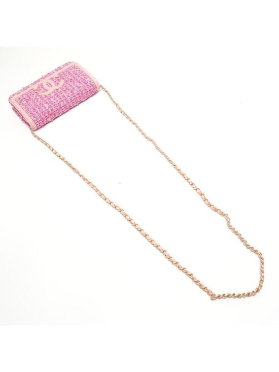 Chanel Shoulder Bag Filigree Tweed Chain Wallet - Picture 8 of 10